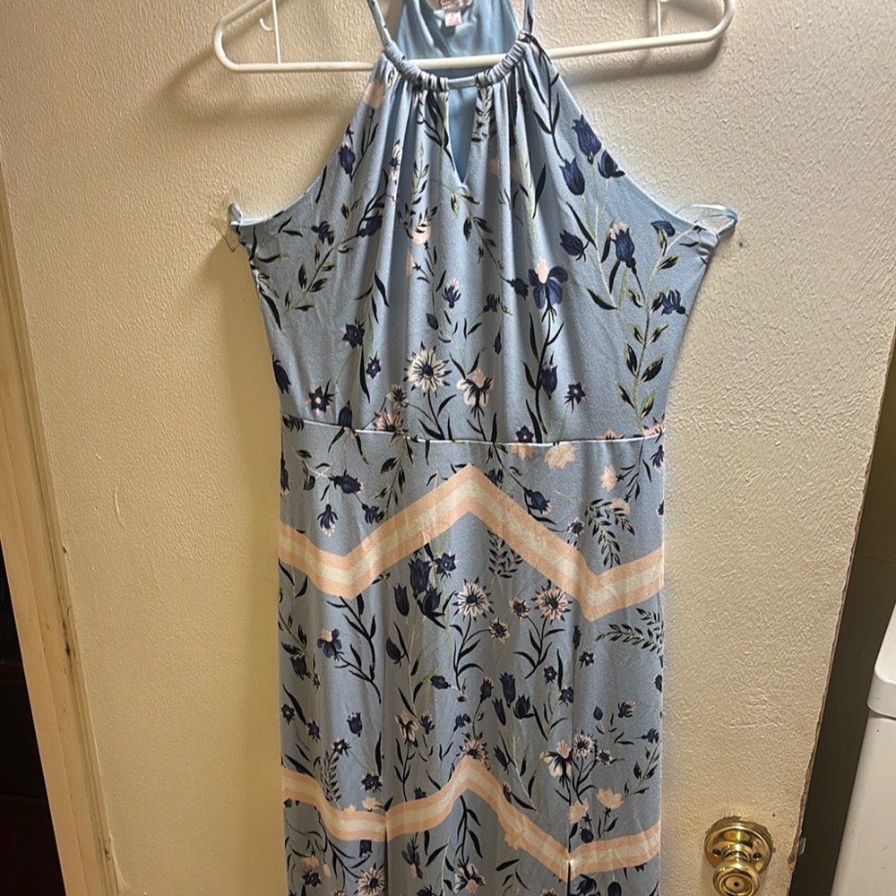 Candie's Blue Halter Maxi Dress